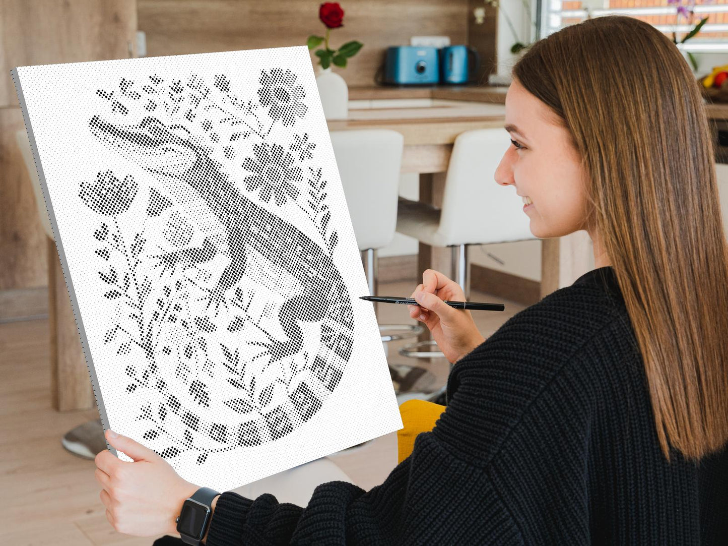 Dotting - Nordisk folkekunst - Alligator