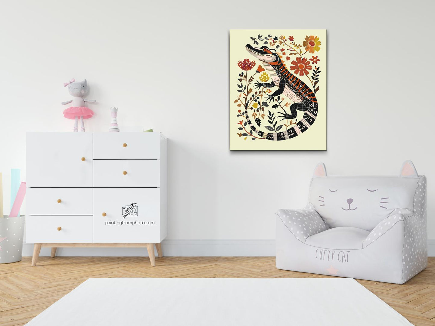 Paint by number - Nordisk folkekunst - Alligator