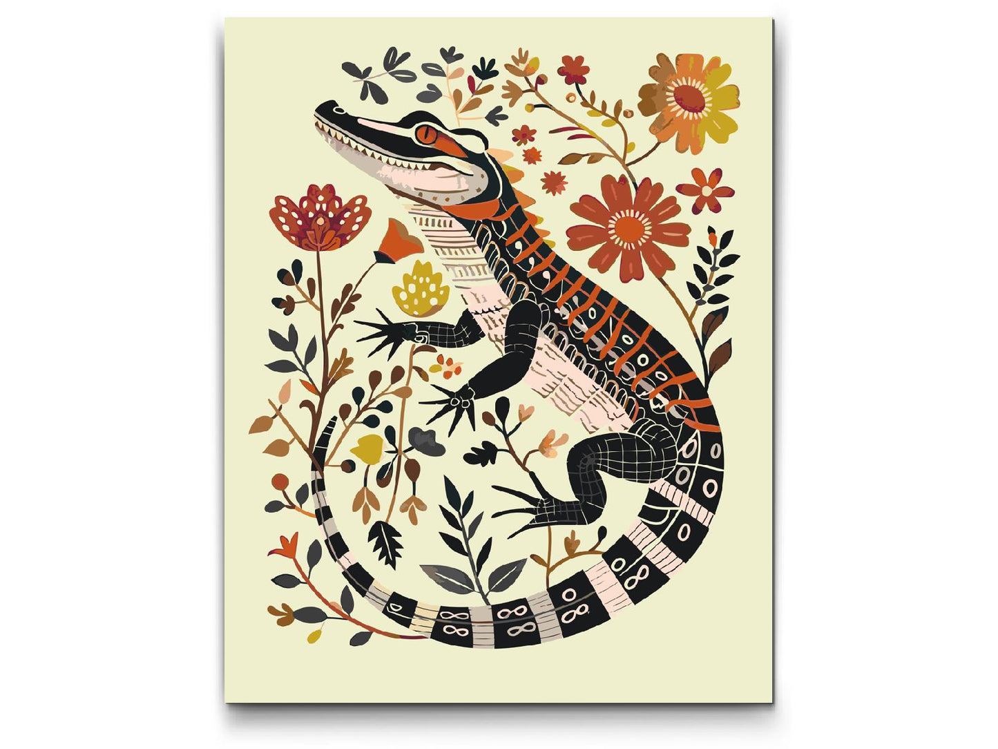 Paint by number - Nordisk folkekunst - Alligator