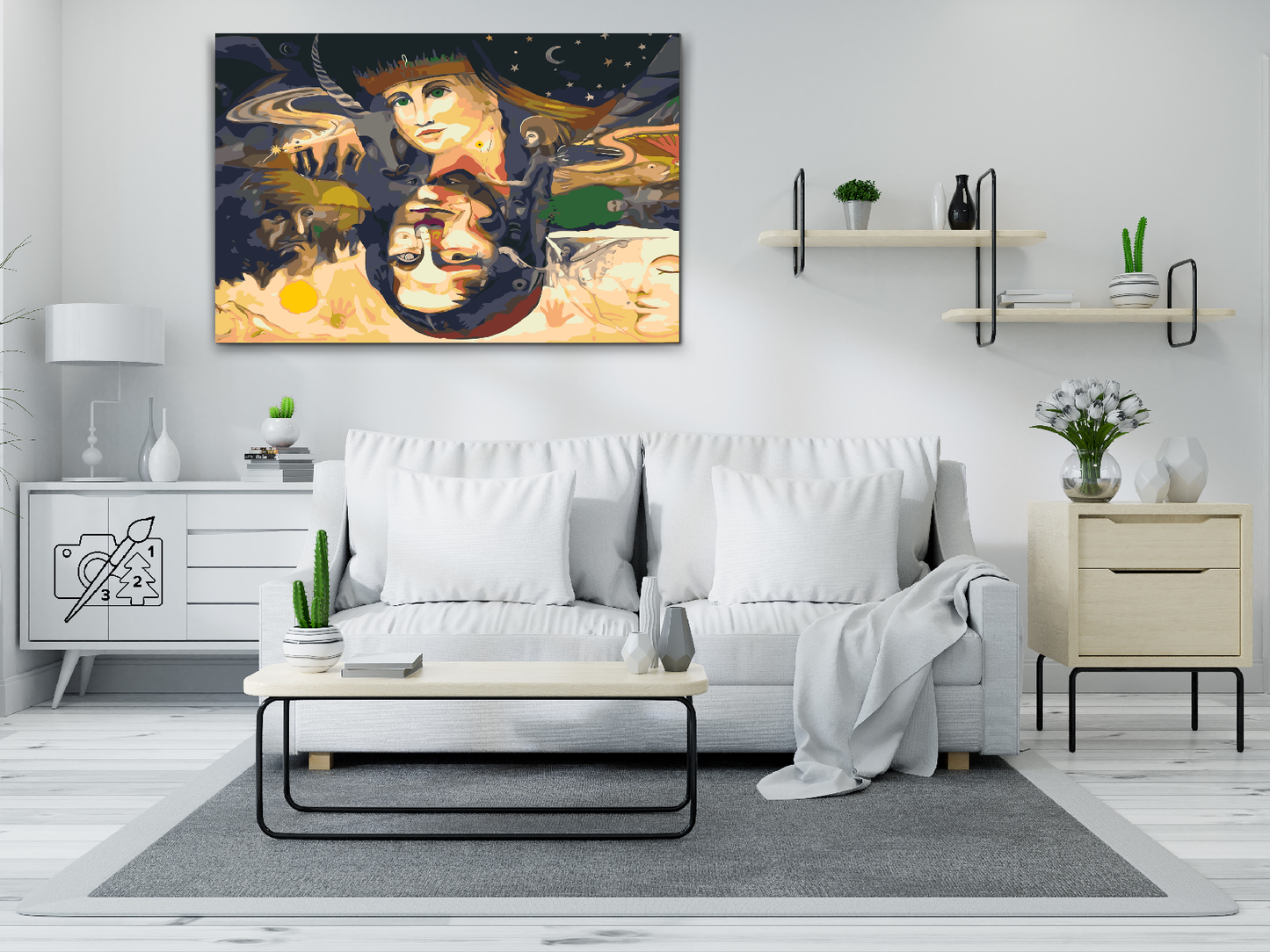 Paint by number - Mix af kunst