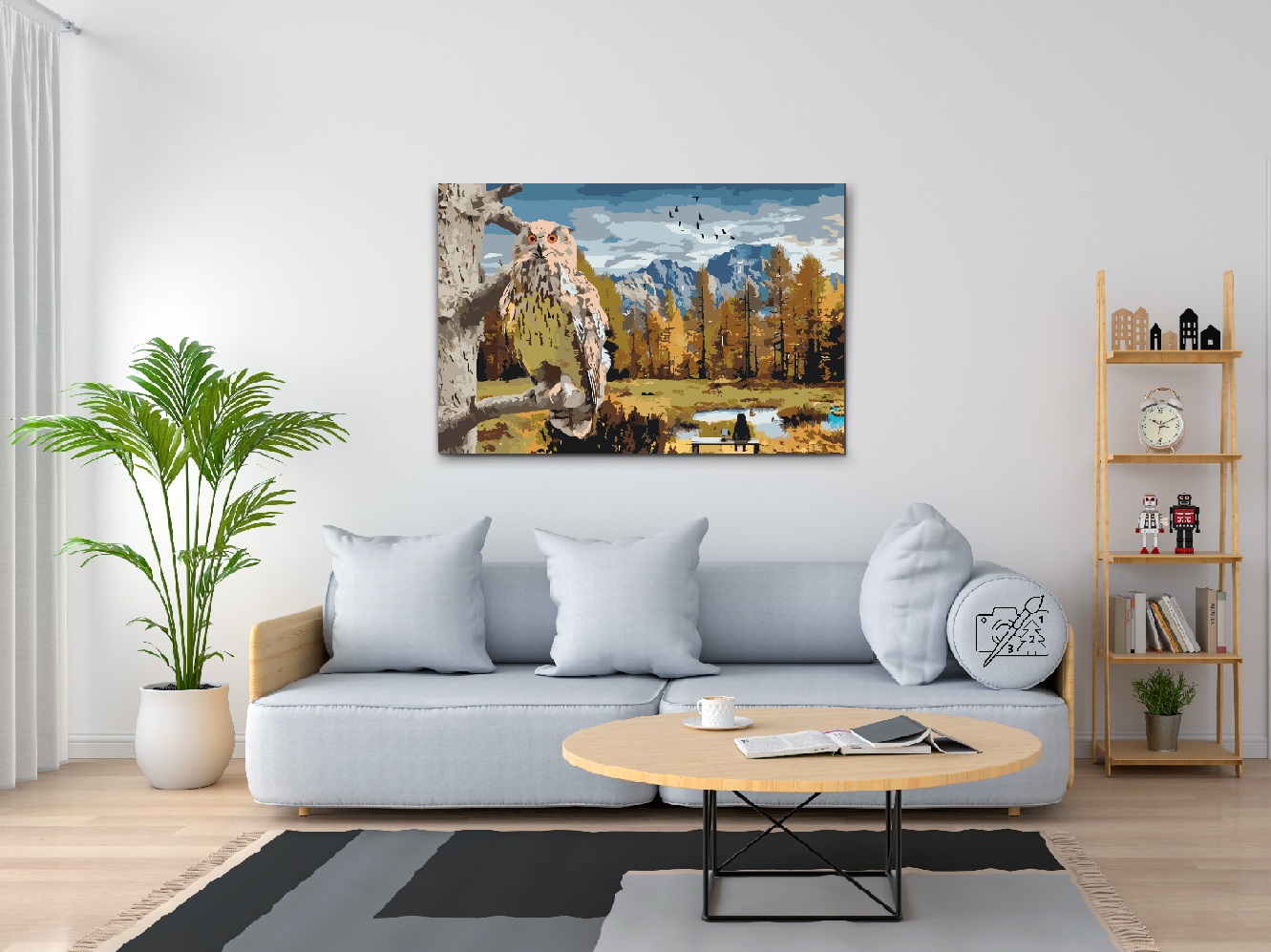 Paint by number - Ugle i Skoven