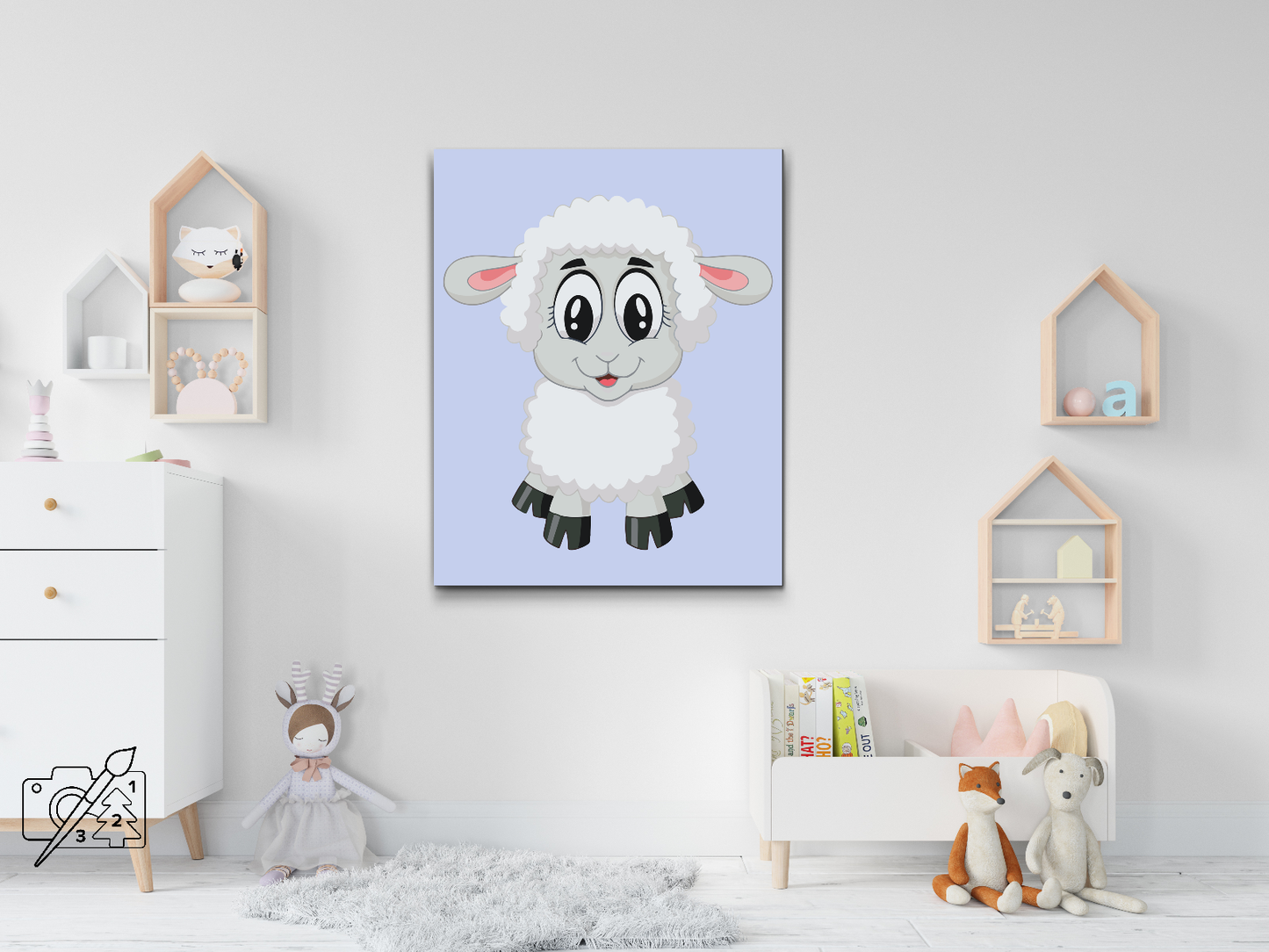 Paint by number - Søde Får