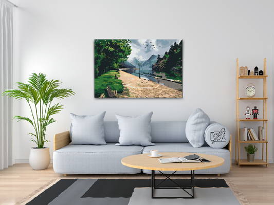 Paint by number - Park ved floden