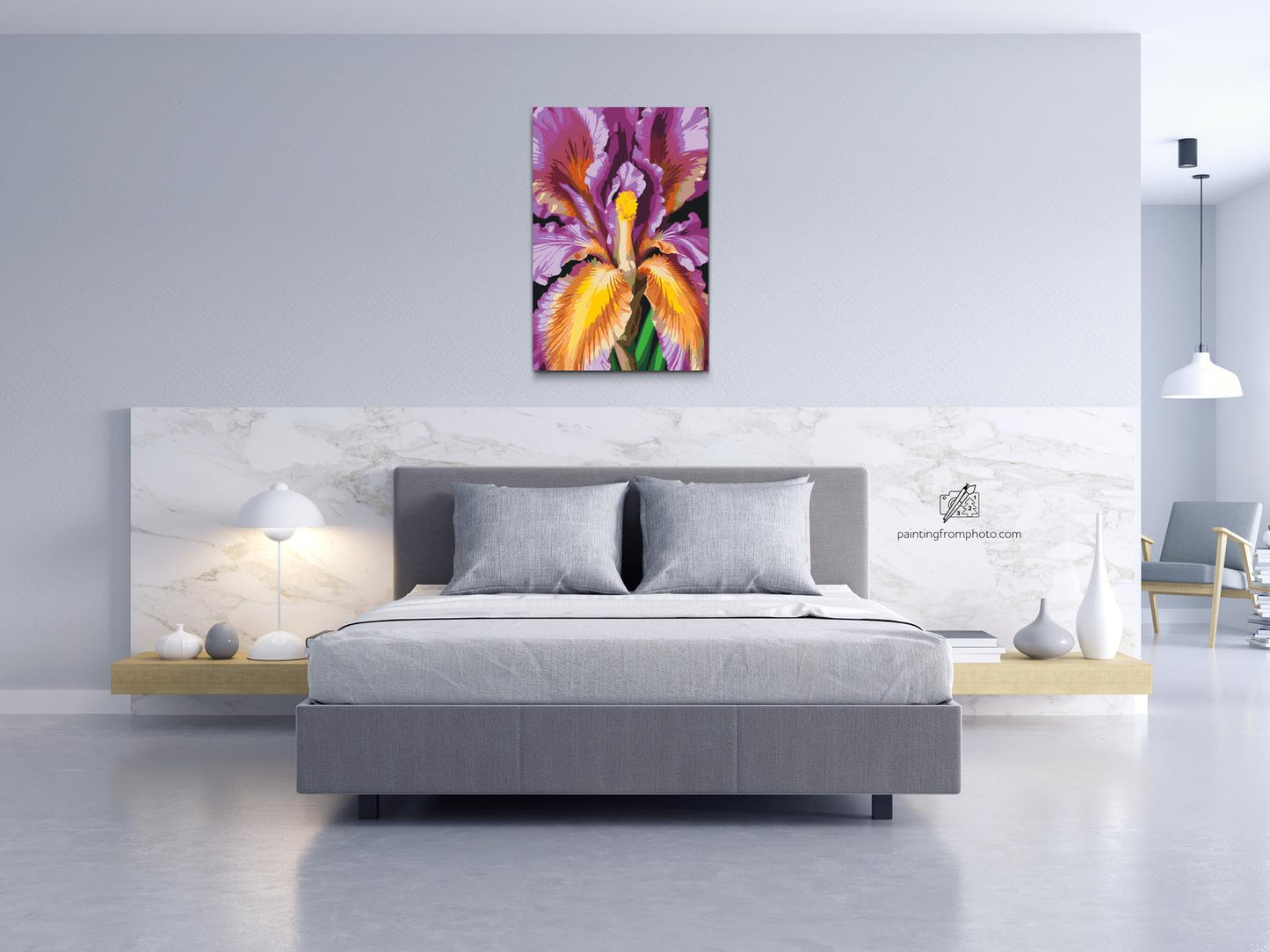 Paint by number - Irisblomst