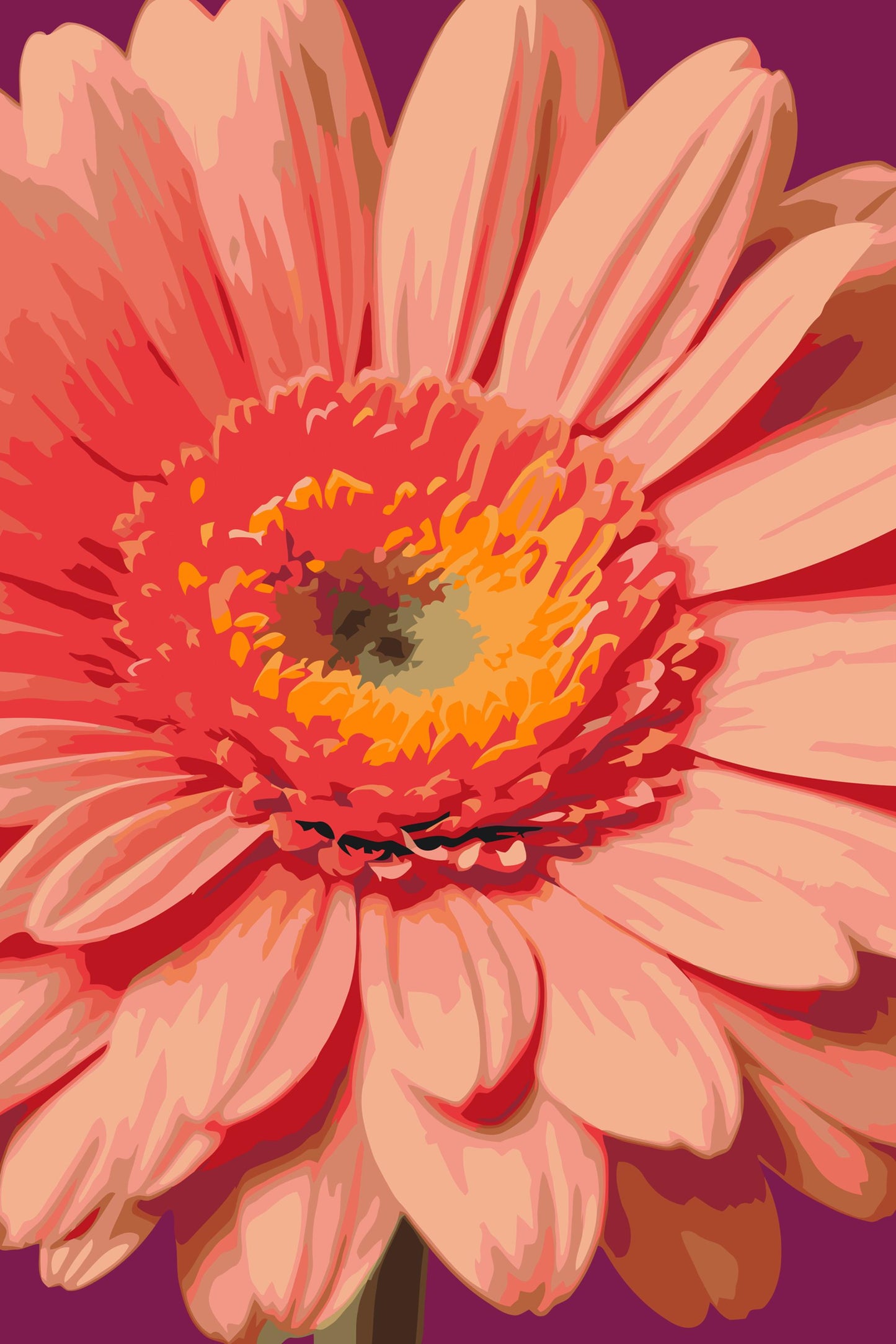 Paint by number - Gerberablomst