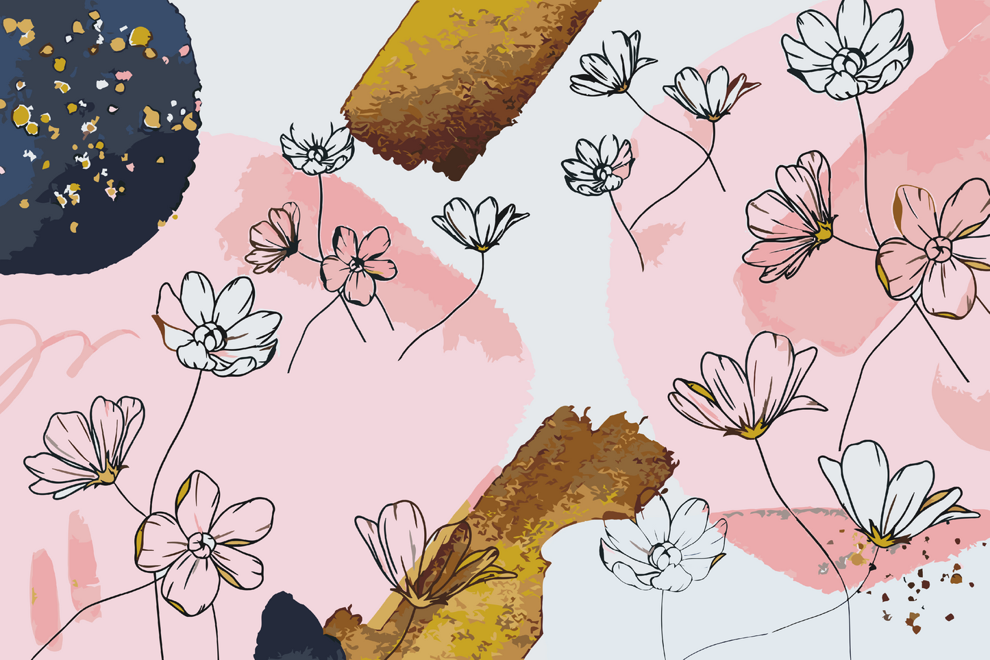 Paint by number - Blomsterbaggrund