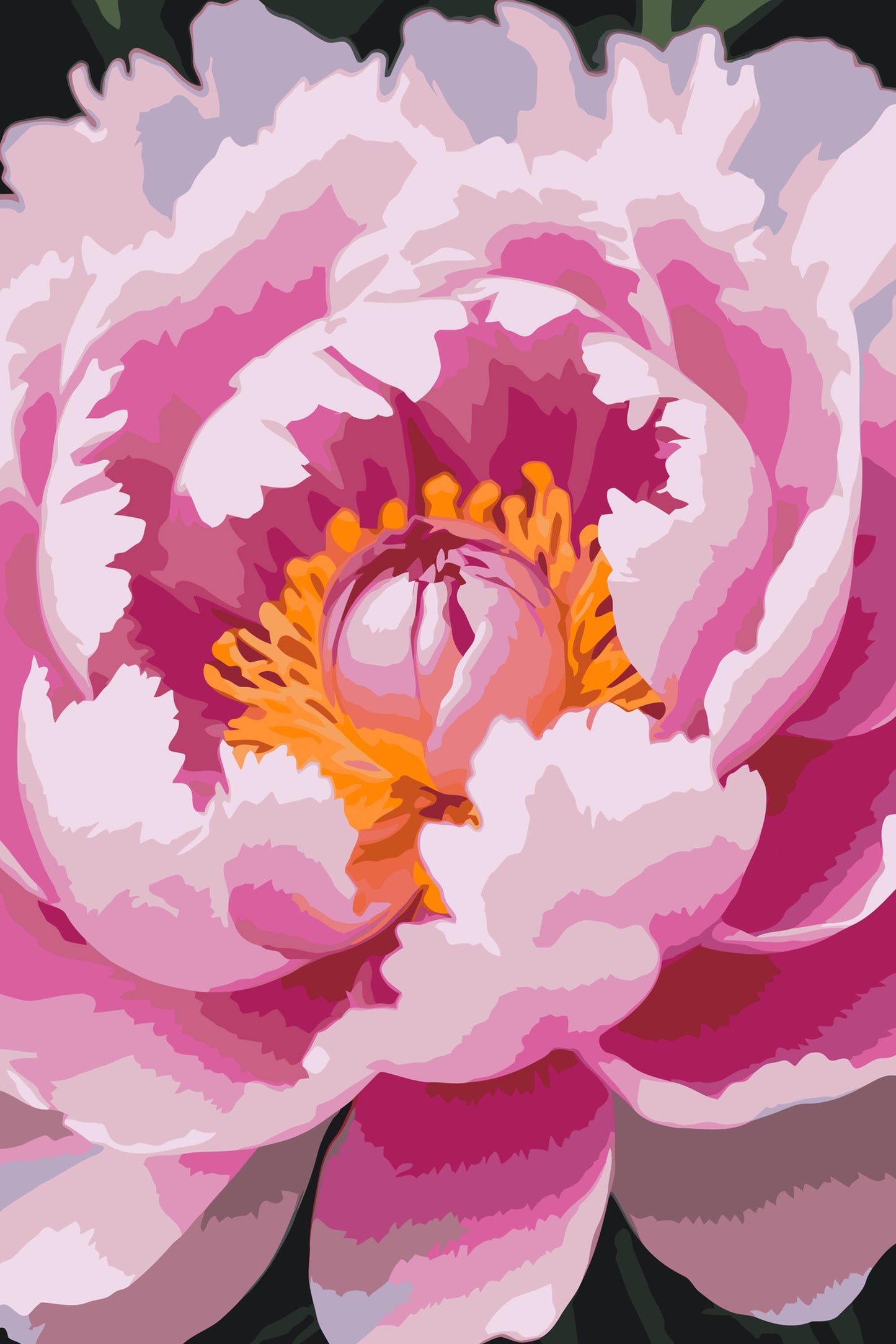 Paint by number - Pæonblomst