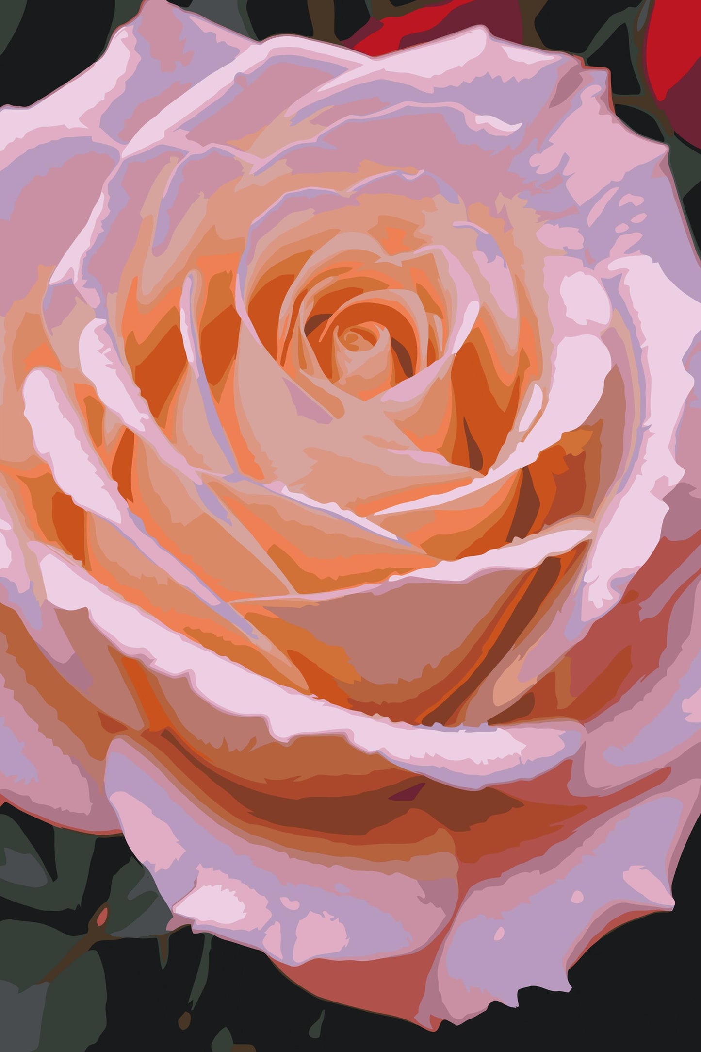 Paint by number - Roseblomst