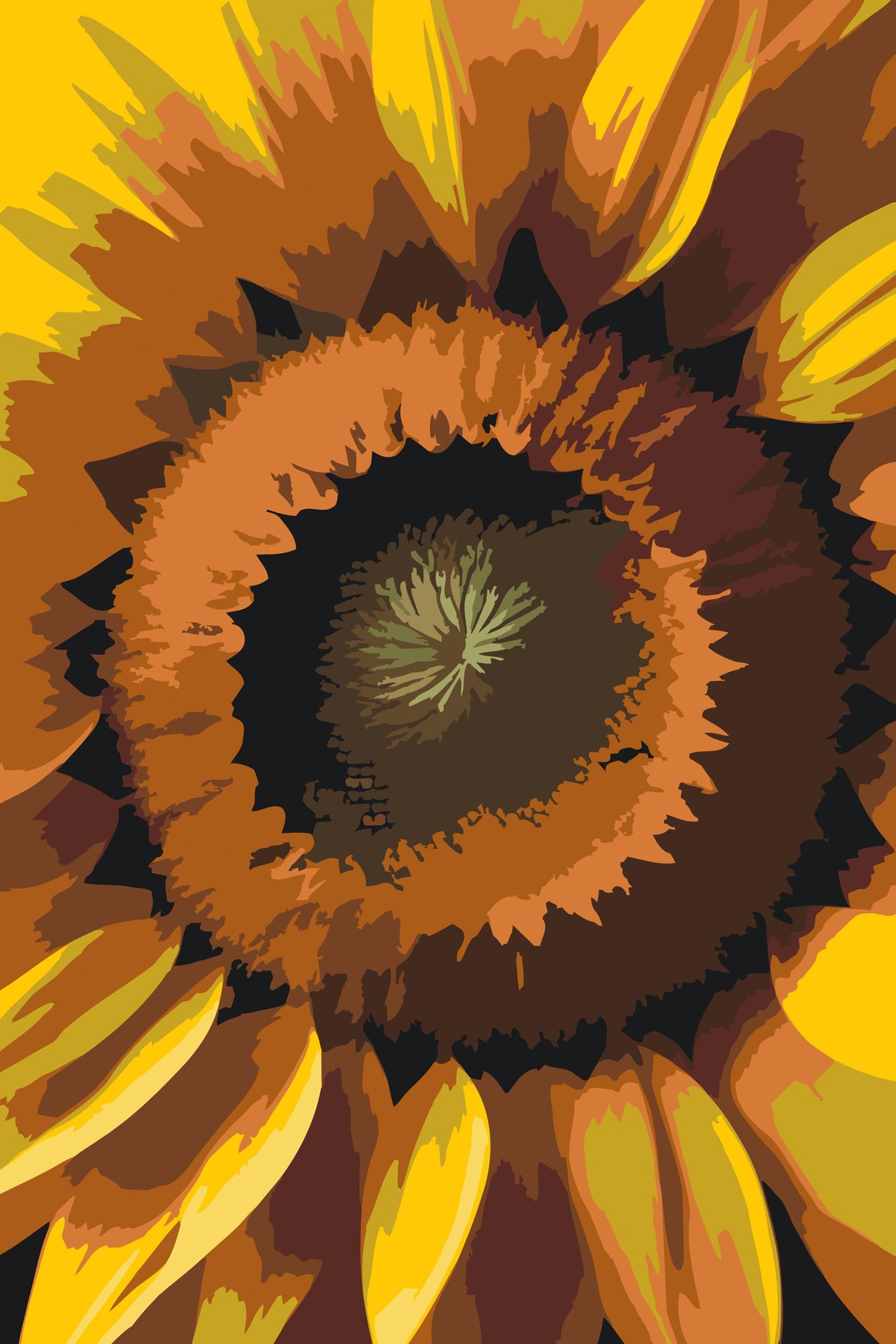 Paint by number - Solsikkeblomst