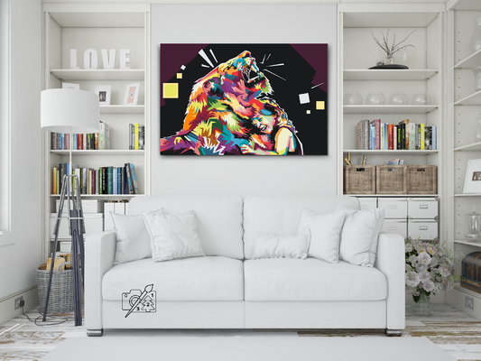 Paint by number - Farverig Løve 3