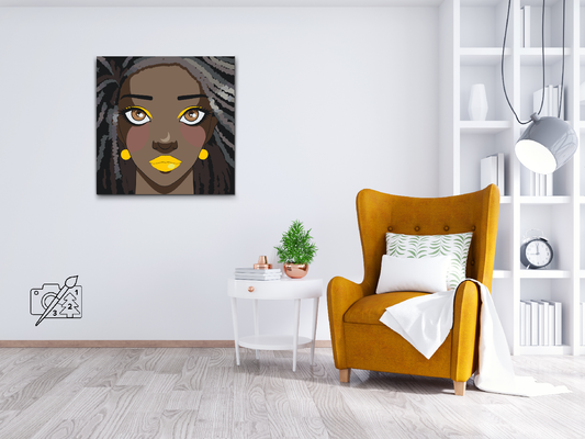 Paint by number - Afro-kvinde