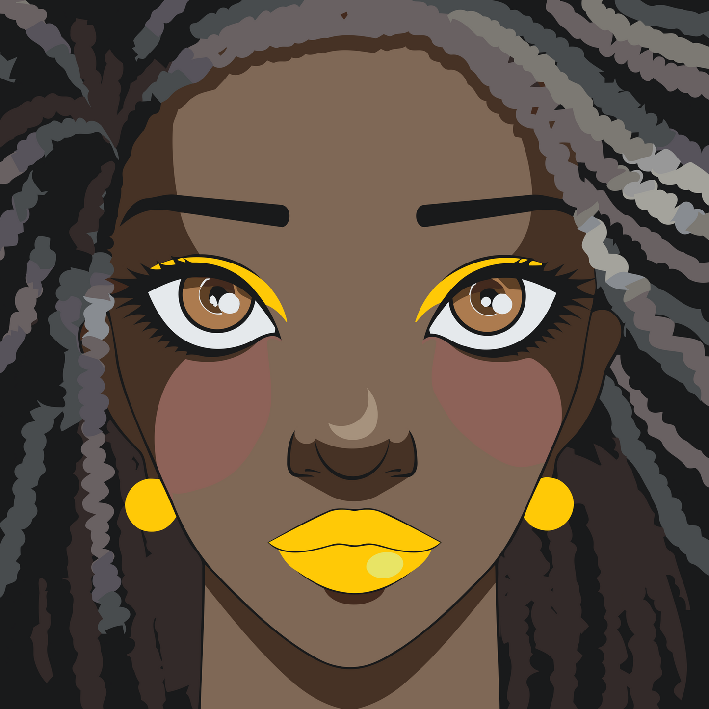 Paint by number - Afro-kvinde