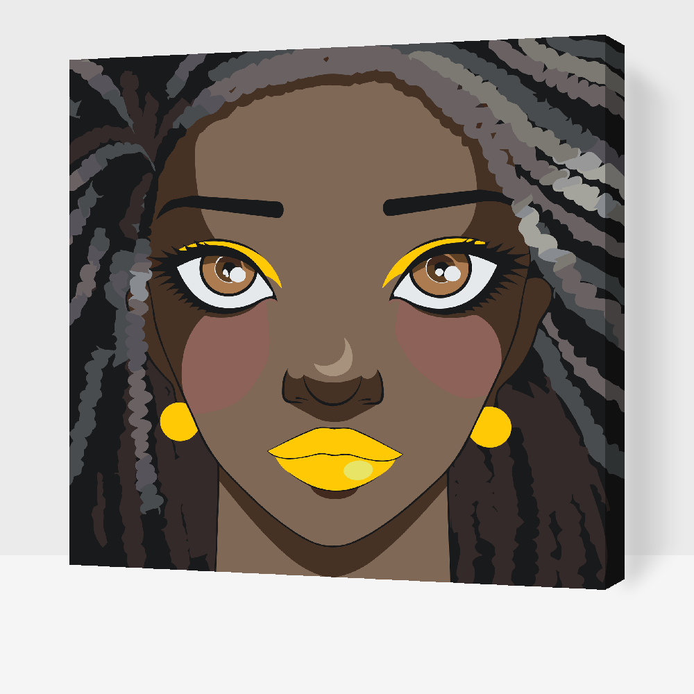 Paint by number - Afro-kvinde