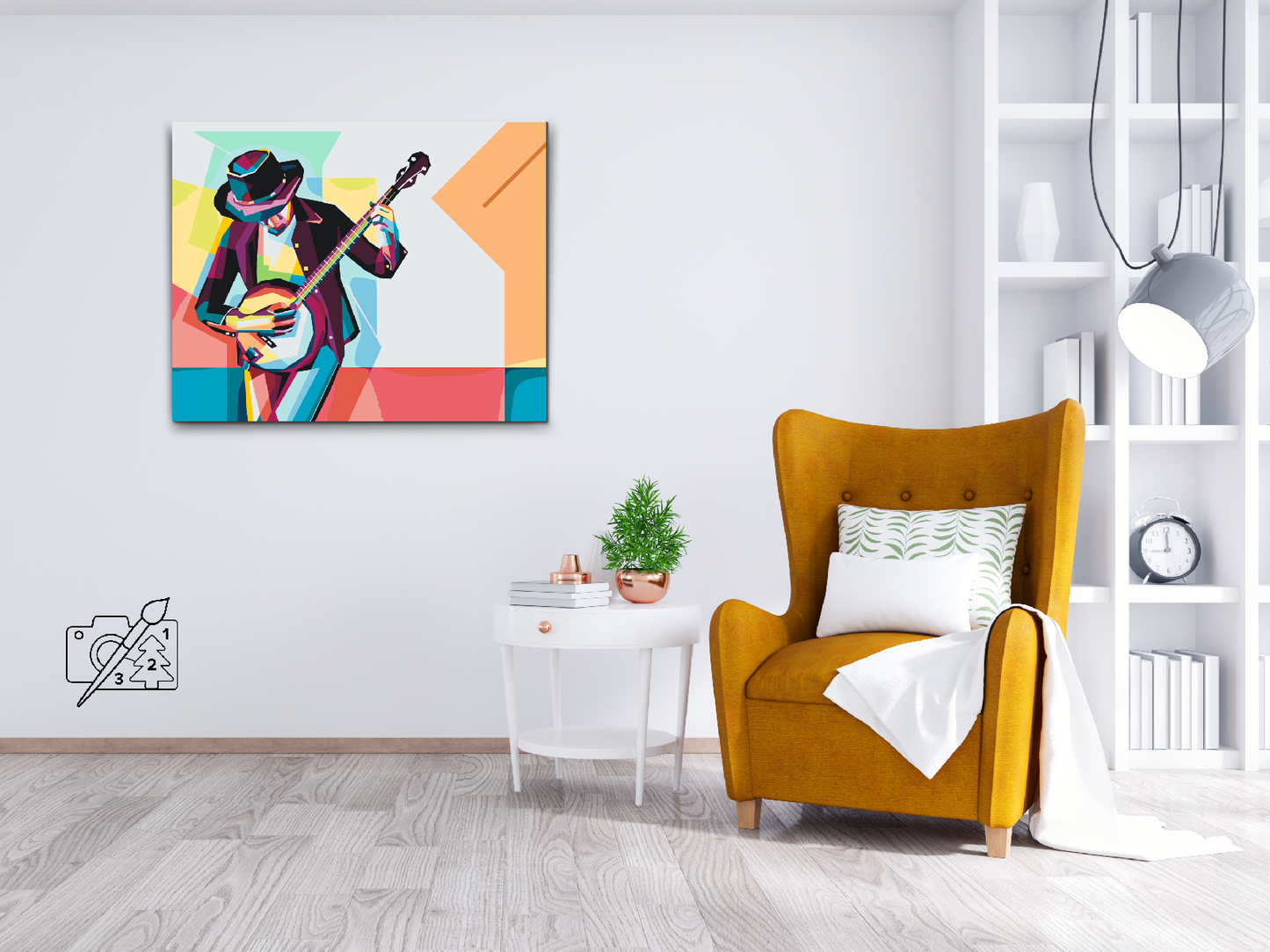 Paint by number - Manden der spiller banjo