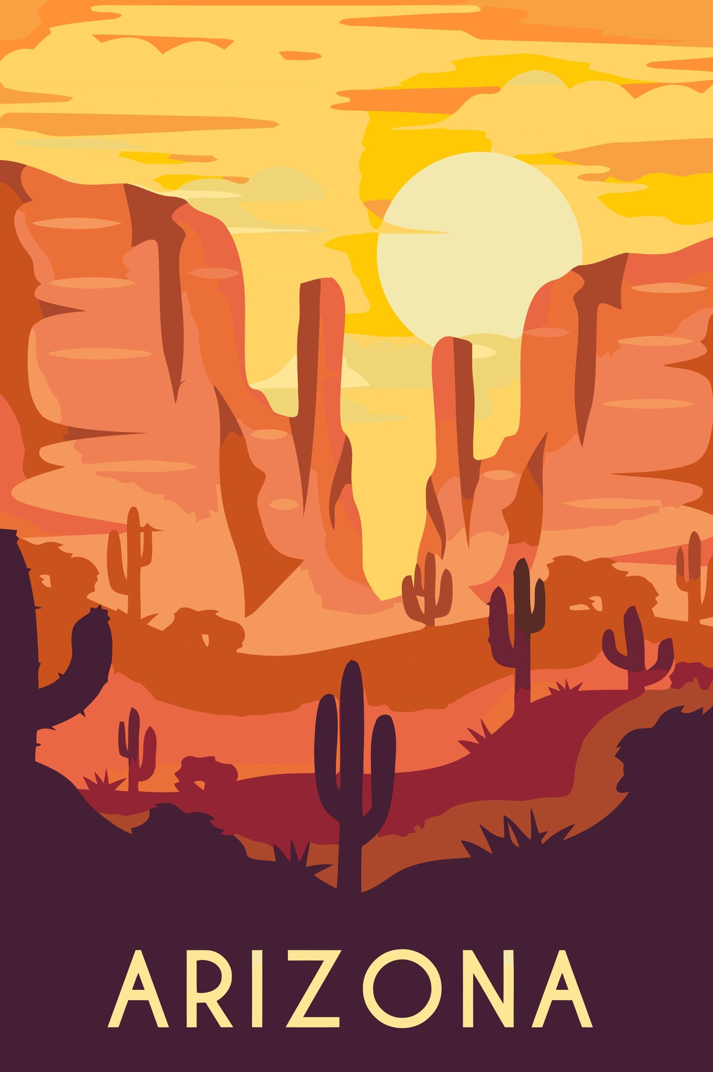 Paint by number - Arizona, USA