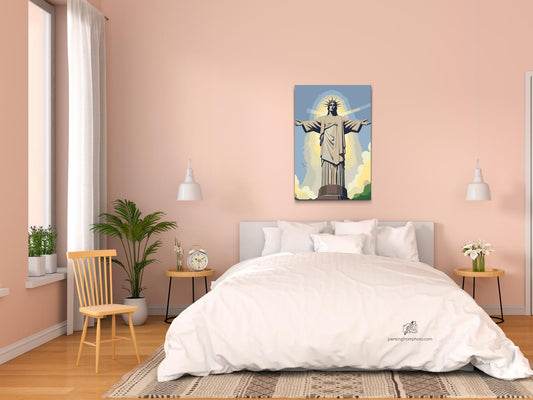 Paint by number - Jesusstatue på tæt hold