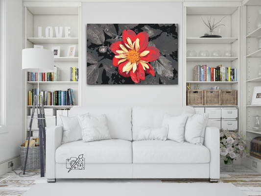 Paint by number - Rød Blomst