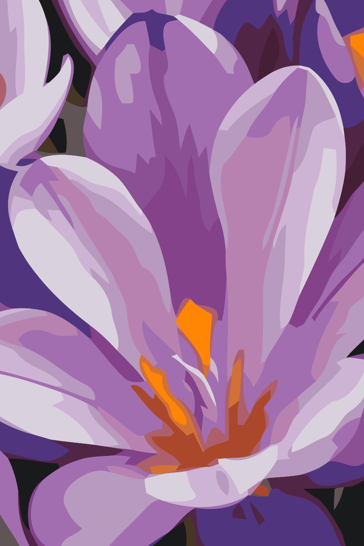 Paint by number - Krokusblomst