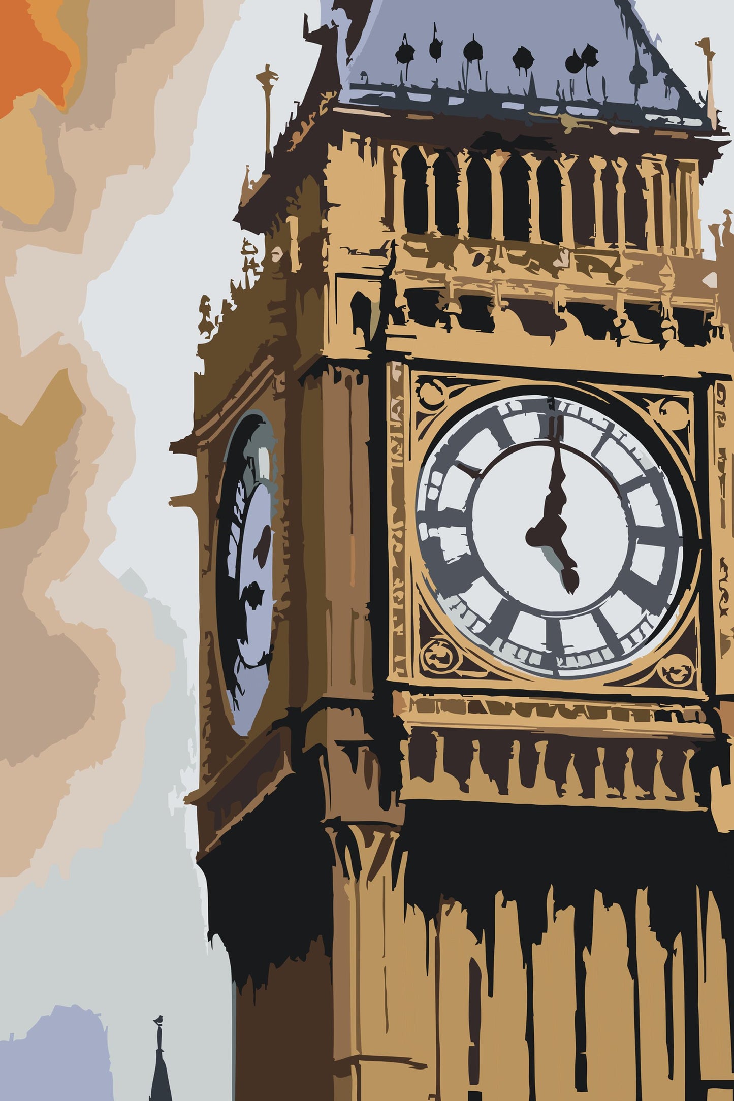 Paint by number - Big Ben tæt på