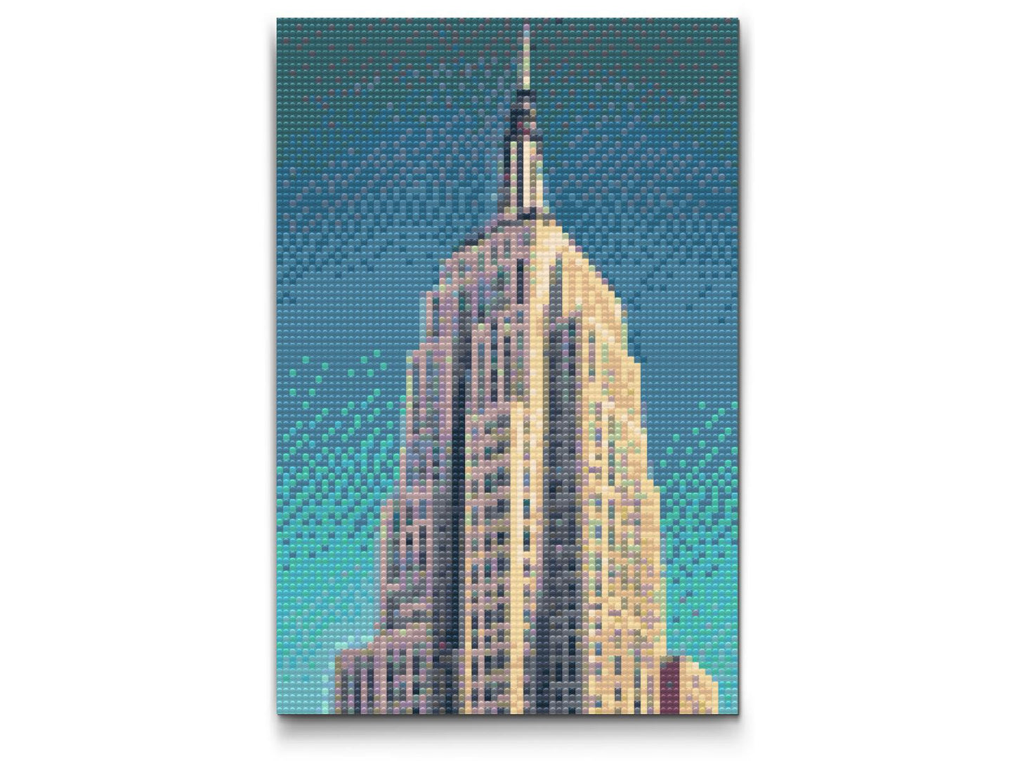 Diamond Paint - Empire state-opbygning på tæt hold
