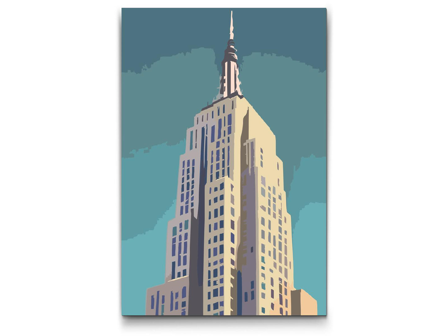 Paint by number - Empire state-opbygning på tæt hold