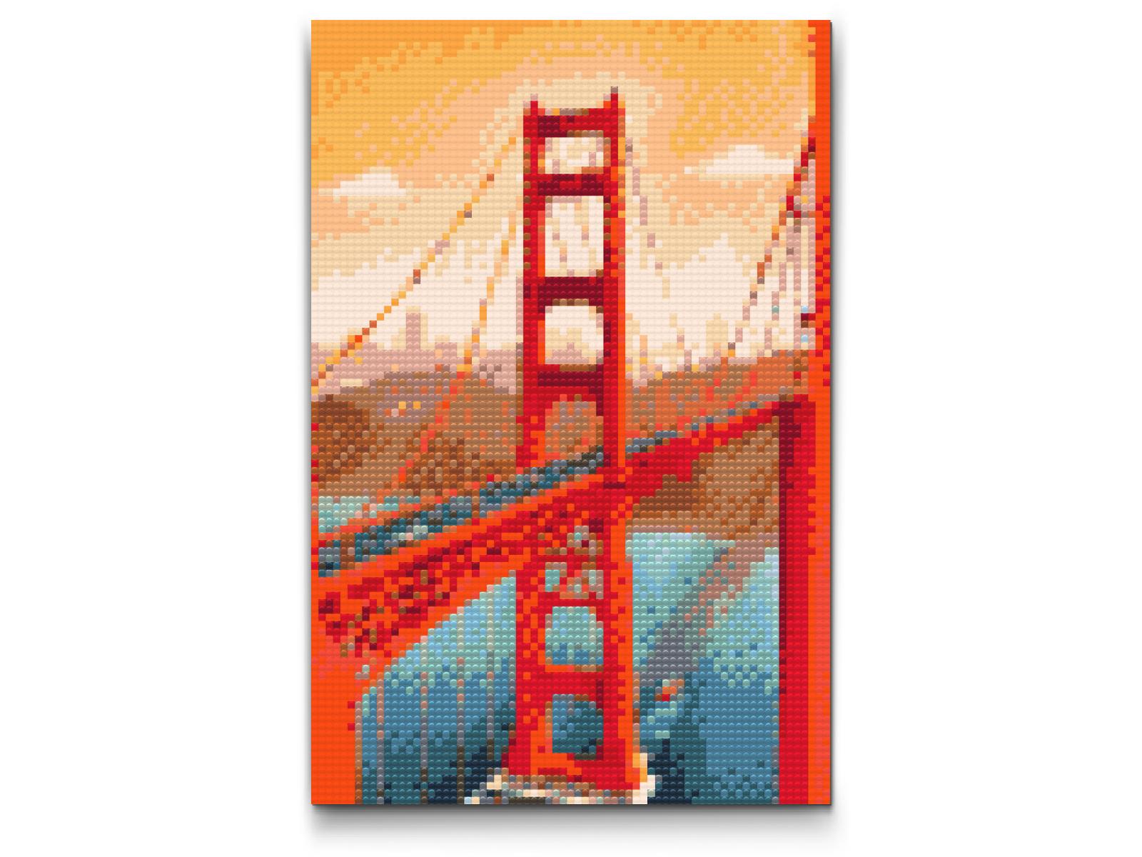 Diamond Paint - Golden Gate Bridge tæt på