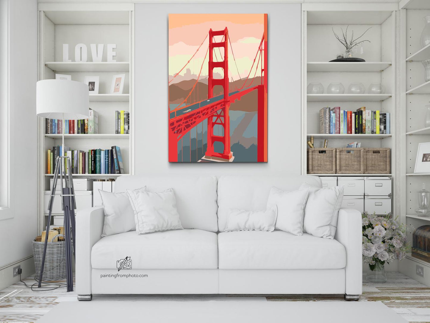 Paint by number - Golden Gate Bridge tæt på