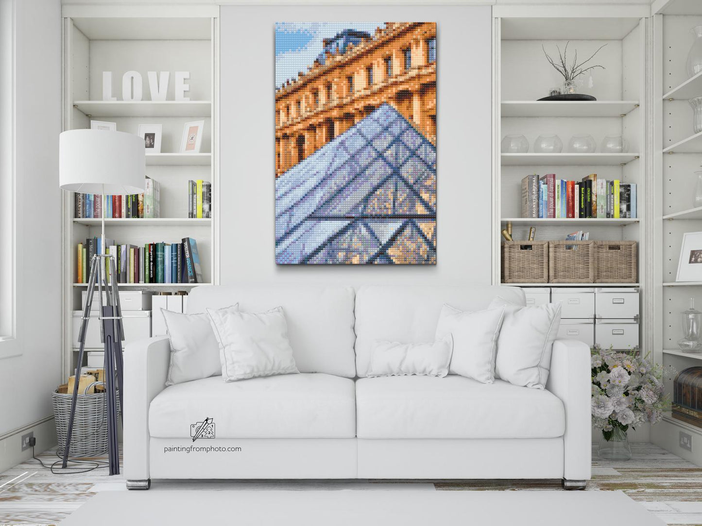 Diamond Paint - Louvre-museet på tæt hold
