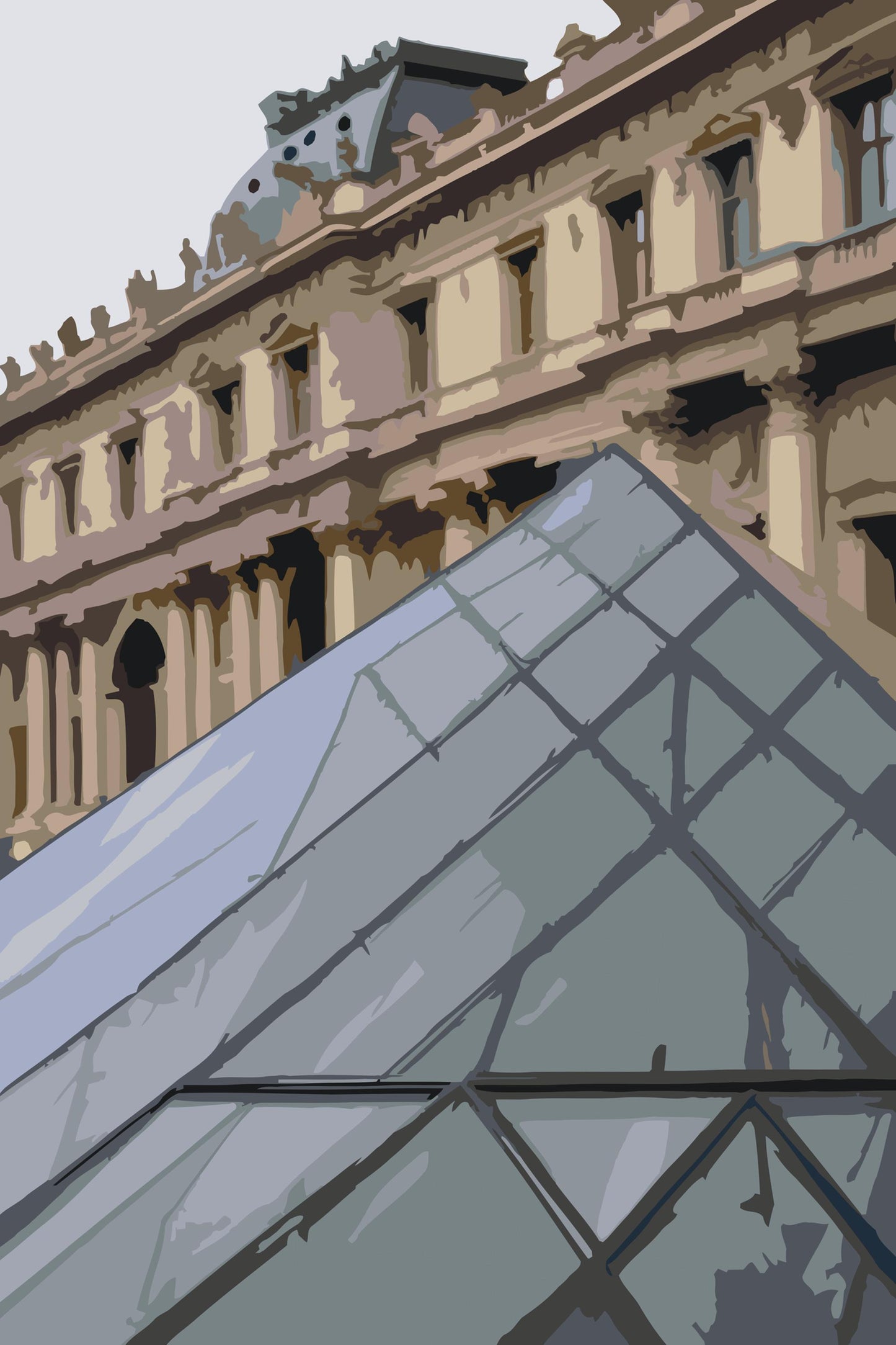 Paint by number - Louvre-museet på tæt hold