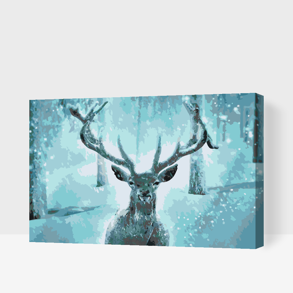 Paint by number - Sne-rensdyr