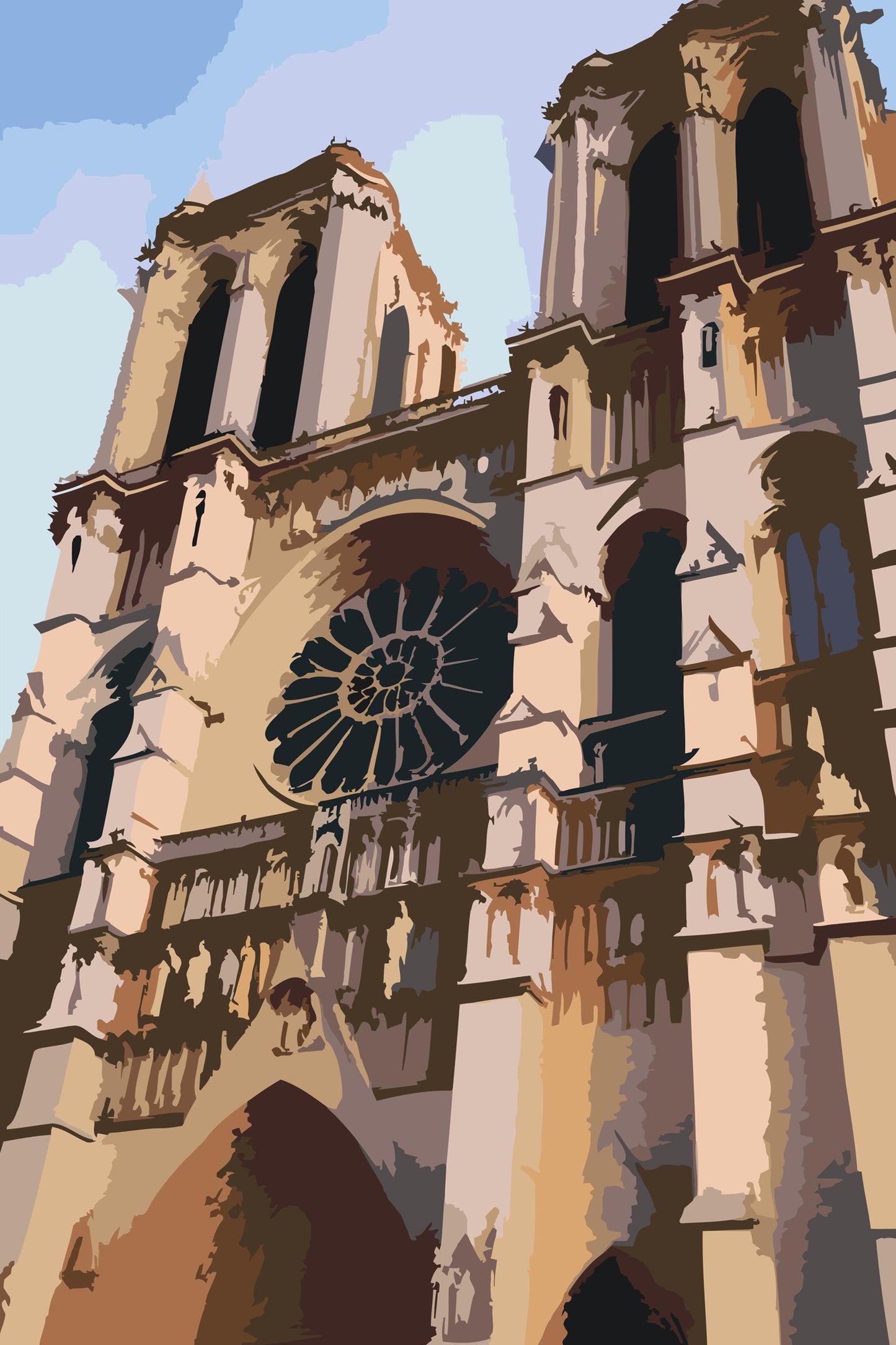 Paint by number - Notre Dame tæt på