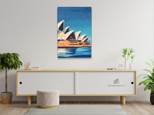 Diamond Paint - Sydney Opera House tæt på