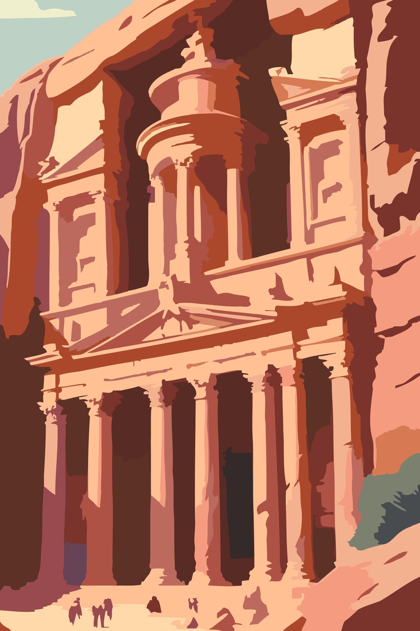 Paint by number - Petra, Jordan tæt på