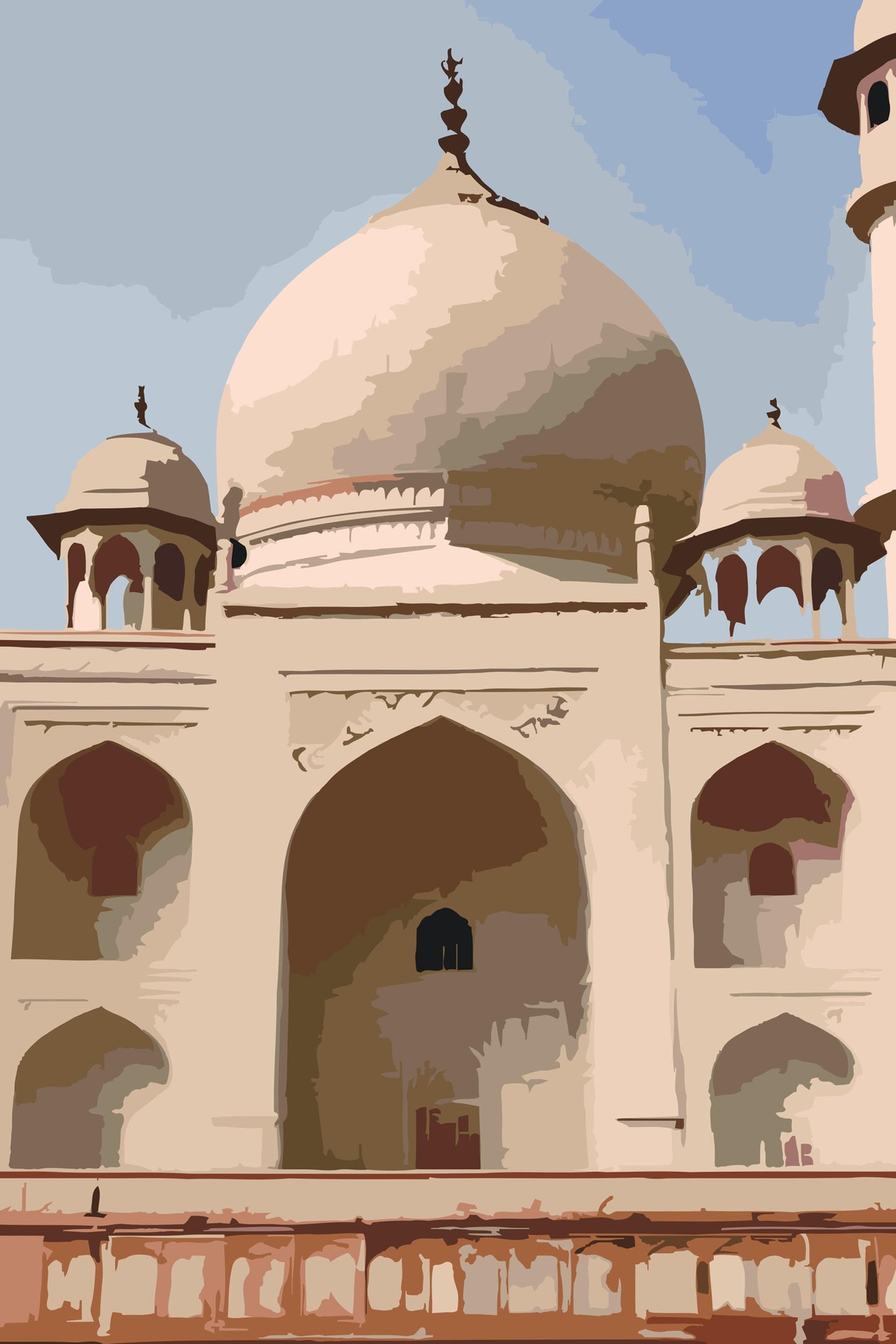 Paint by number - Taj Mahal tæt på