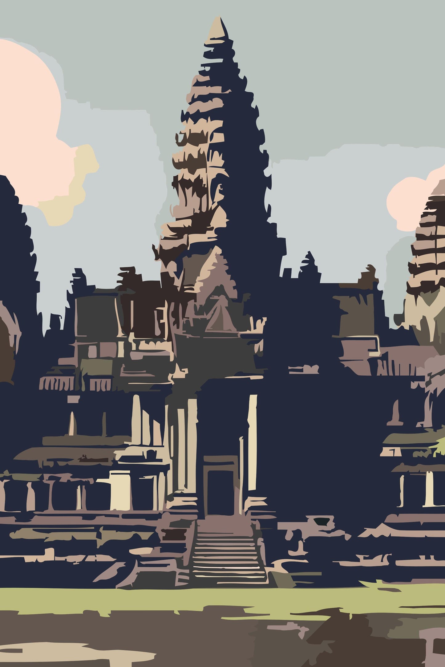Paint by number - Angkor Wat Tempel