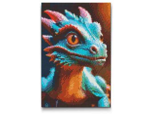 Diamond Paint - Farverig drage