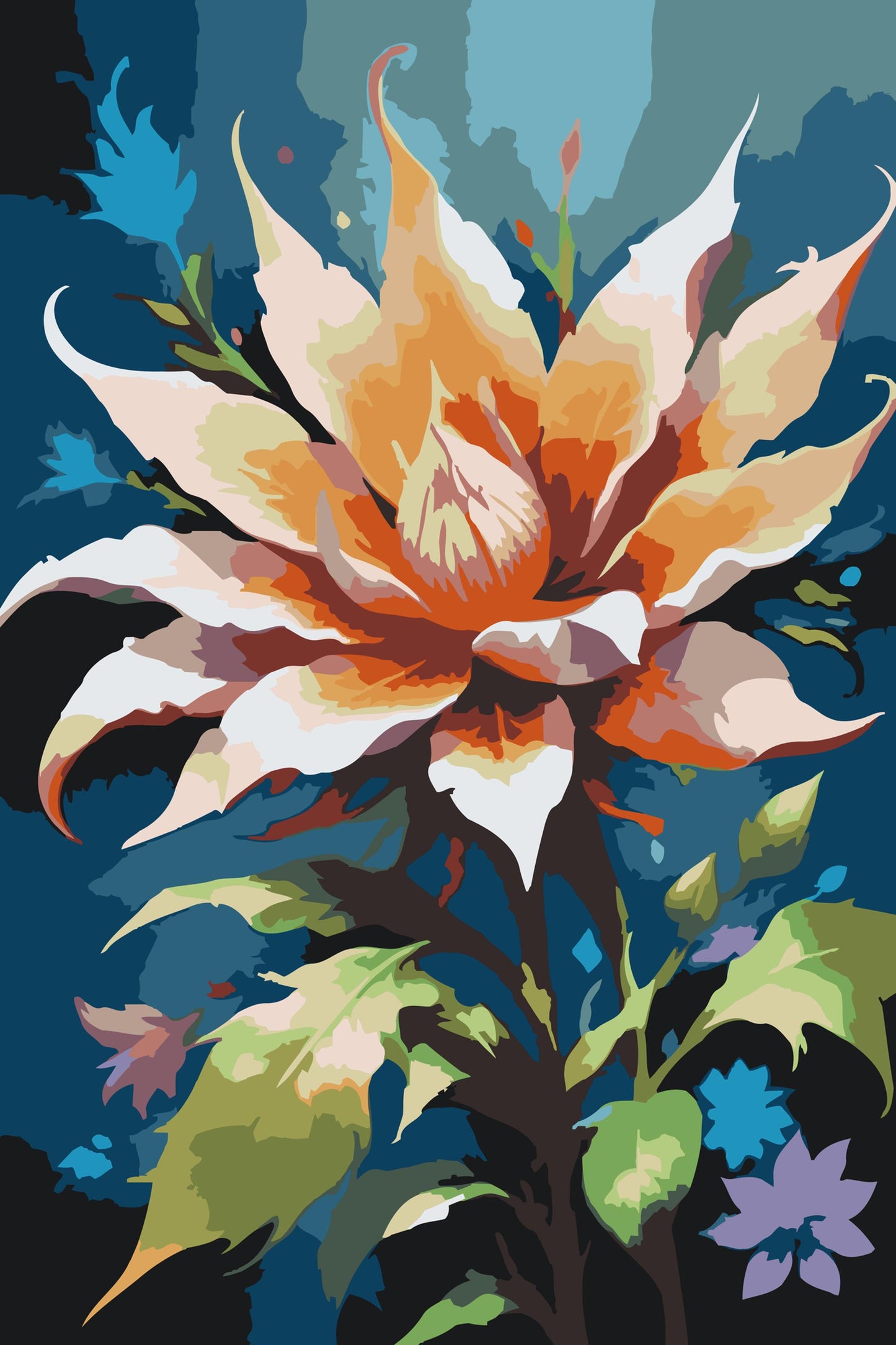 Paint by number - Magisk blomst