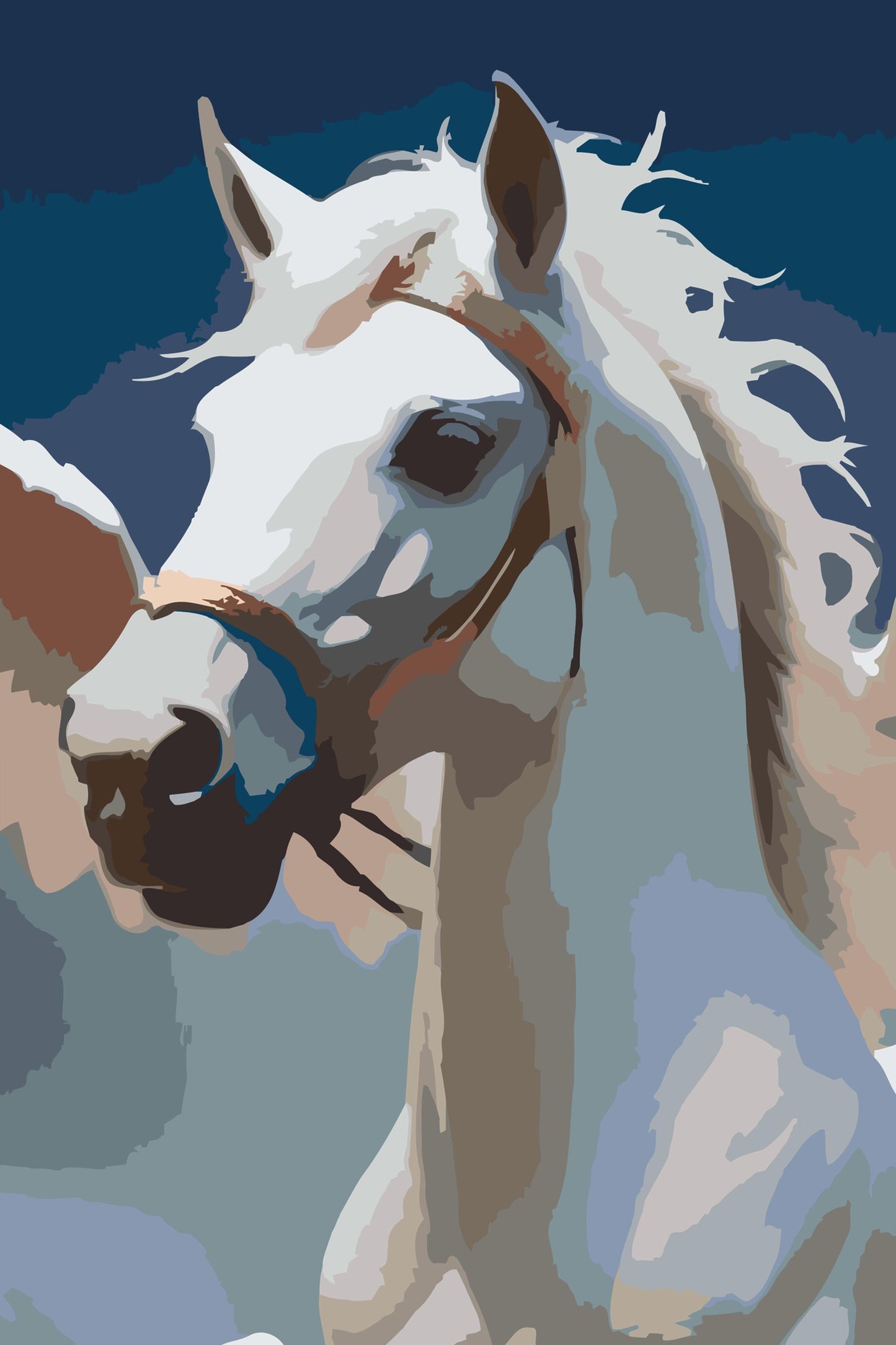 Paint by number - Hvid Pegasus i skyerne