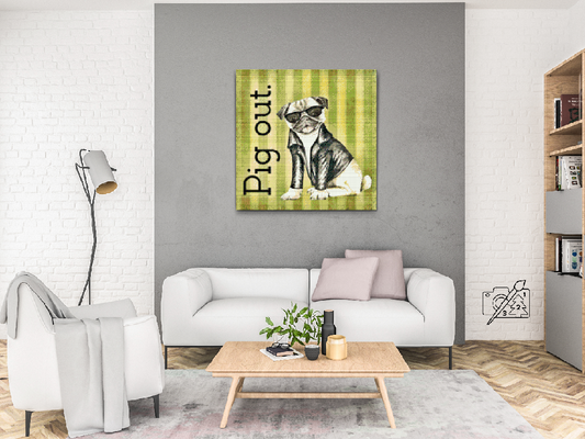 Diamond Paint - Mops med briller