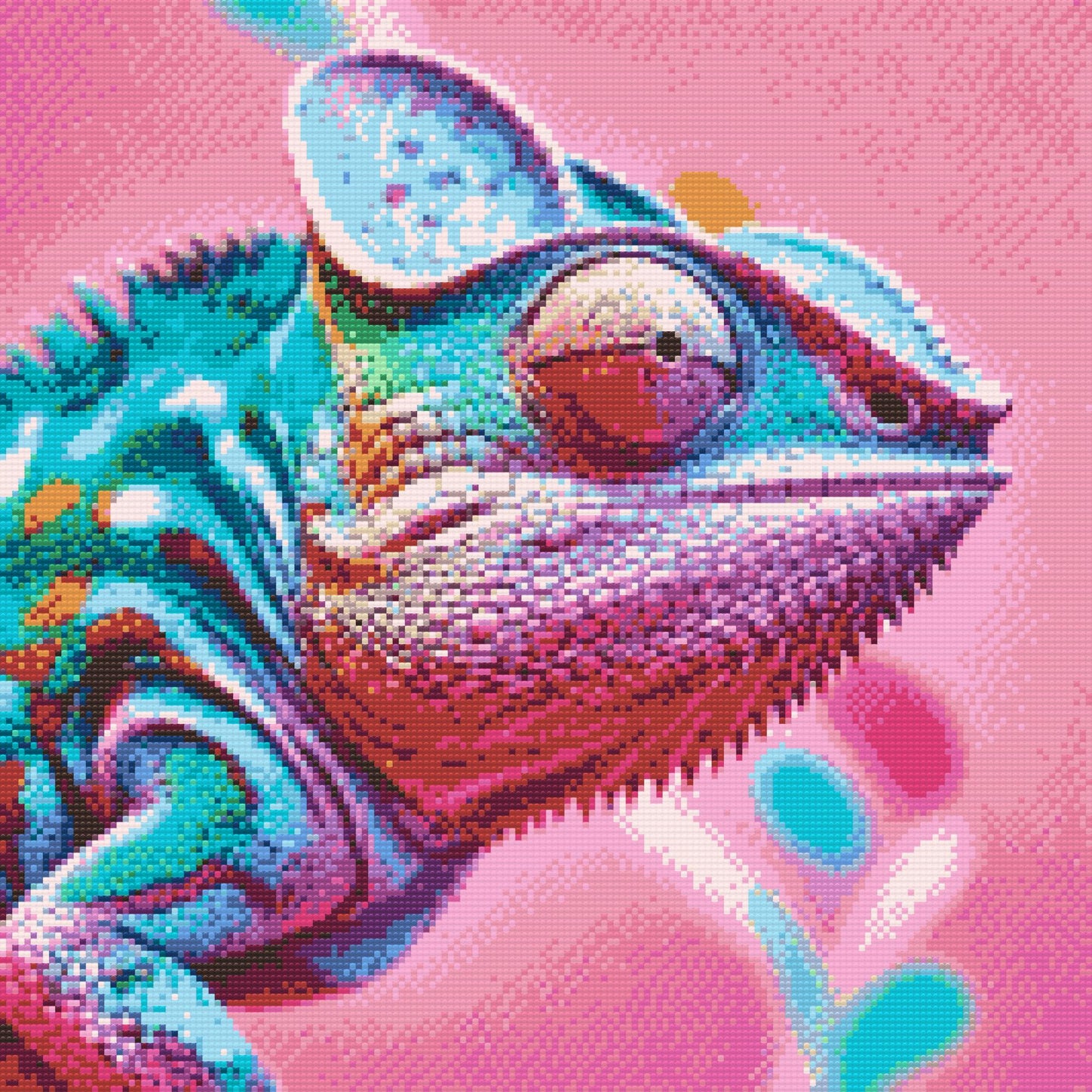 Diamond Paint - Kameleon i nuancer af pink
