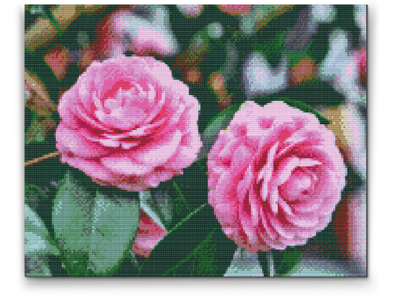 Diamond Paint - Lyserøde kameliaer