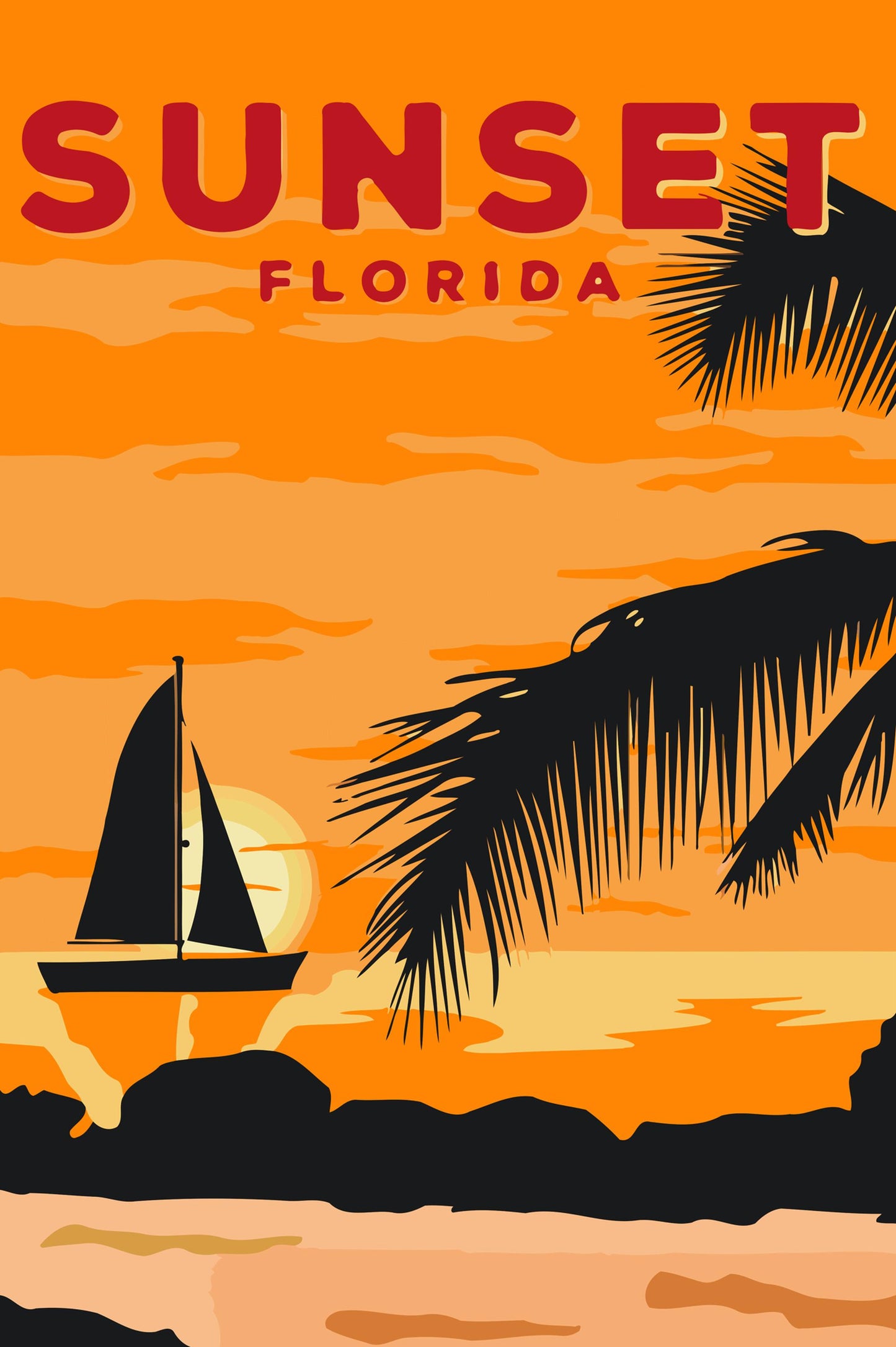 Paint by number - Florida, USA