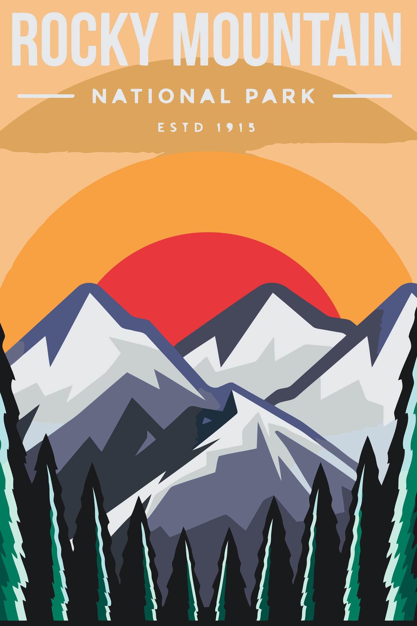 Paint by number - Rocky Mountain Nationalpark