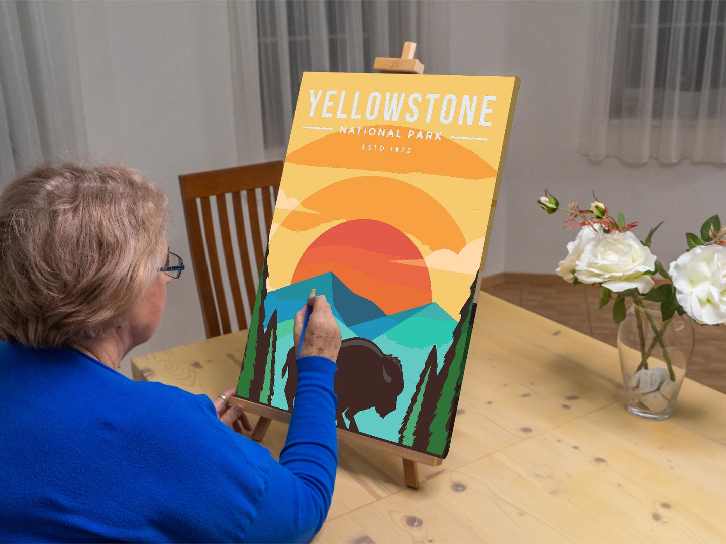 Paint by number - Yellowstone Nationalpark