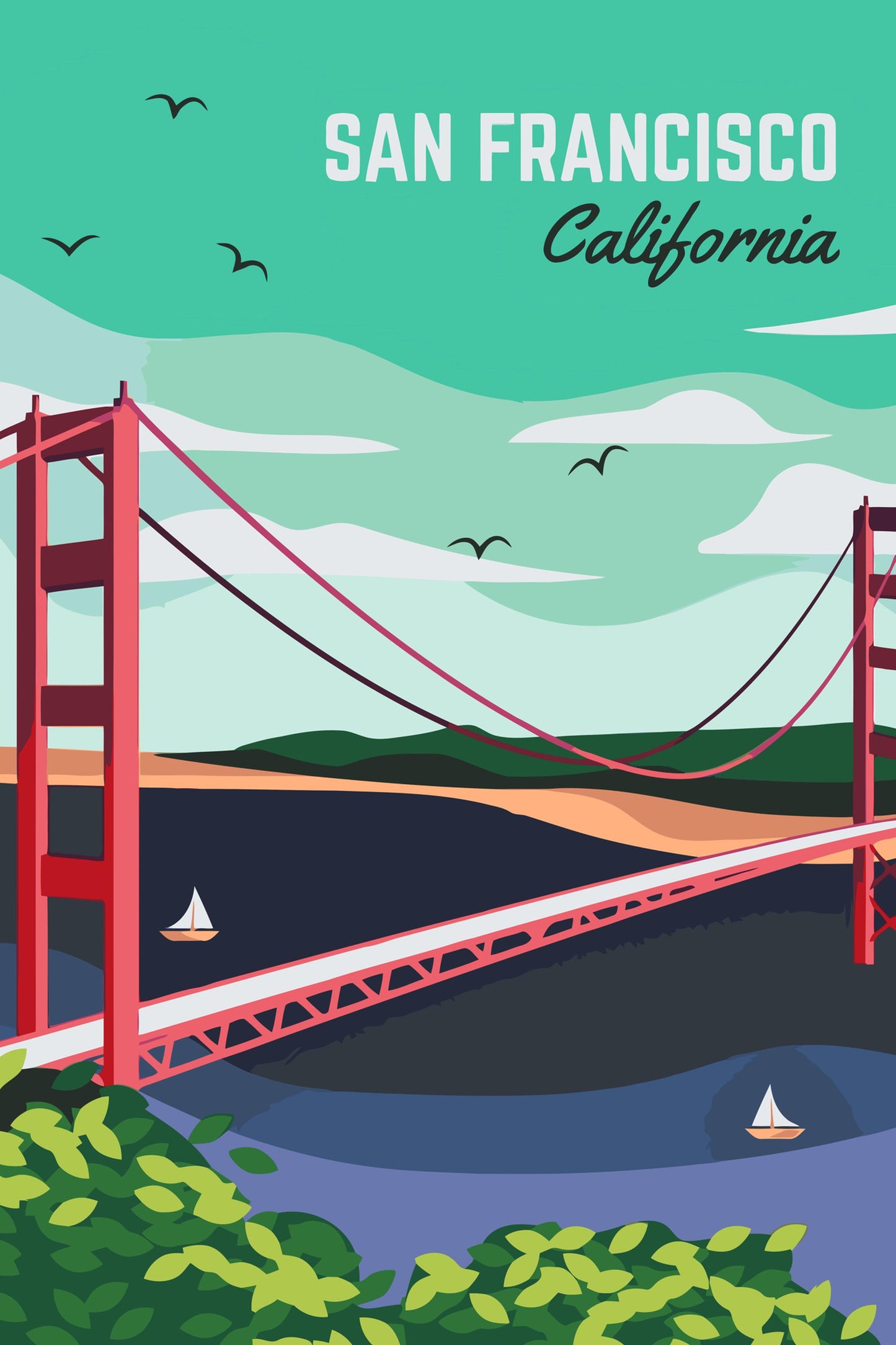 Paint by number - San Francisco, USA