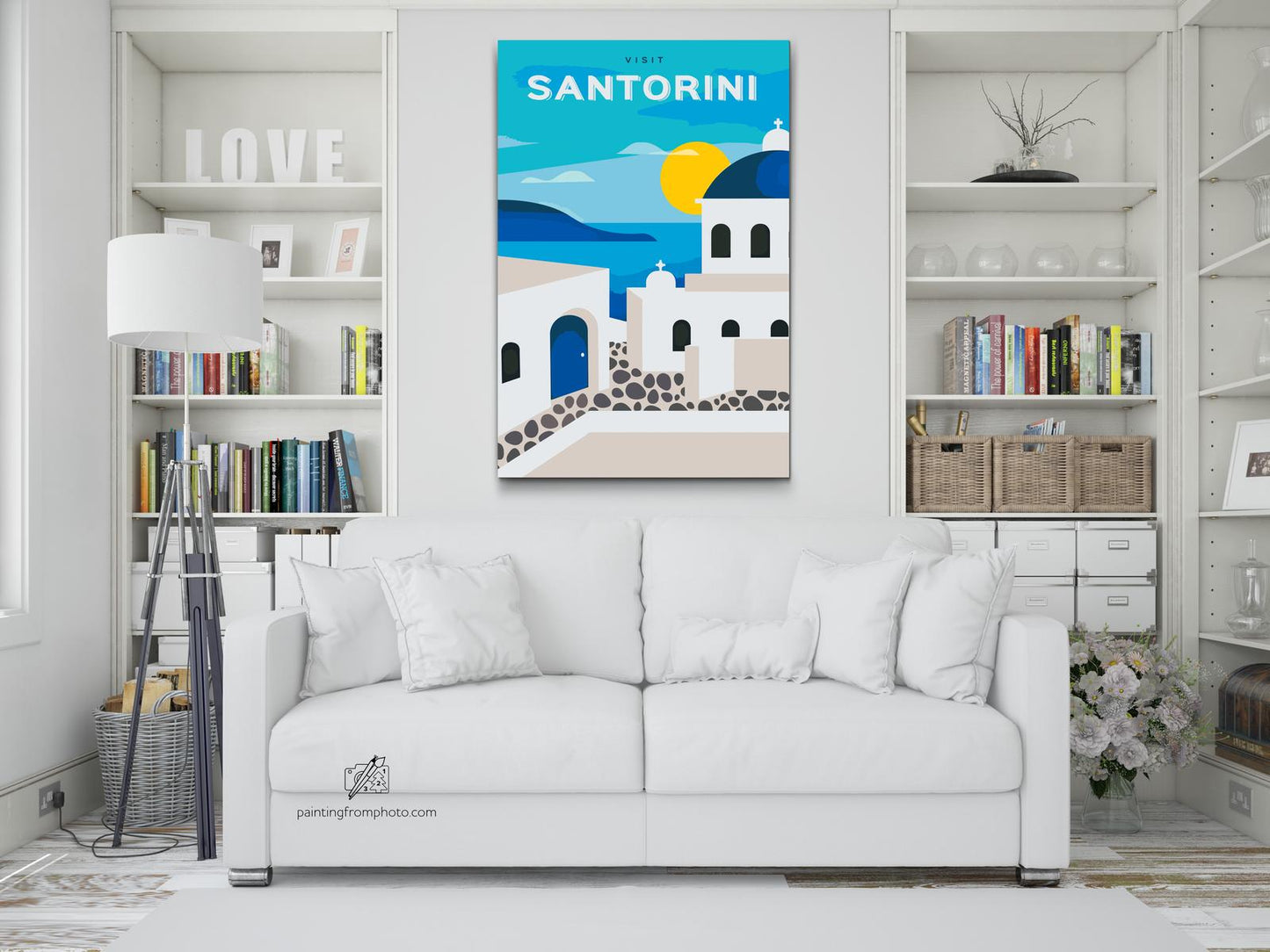 Paint by number - Santorini, Grækenland
