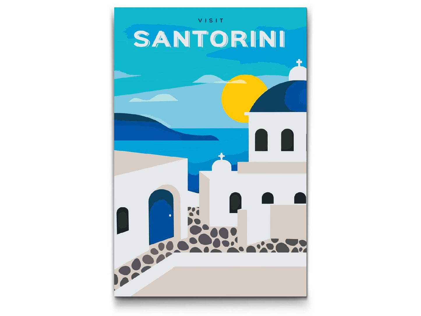 Paint by number - Santorini, Grækenland