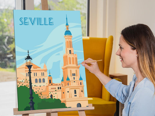 Paint by number - Sevilla, Spanien