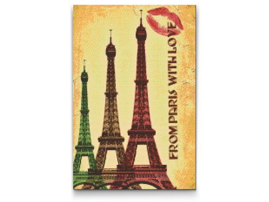 Diamond Paint - Postkort fra Paris