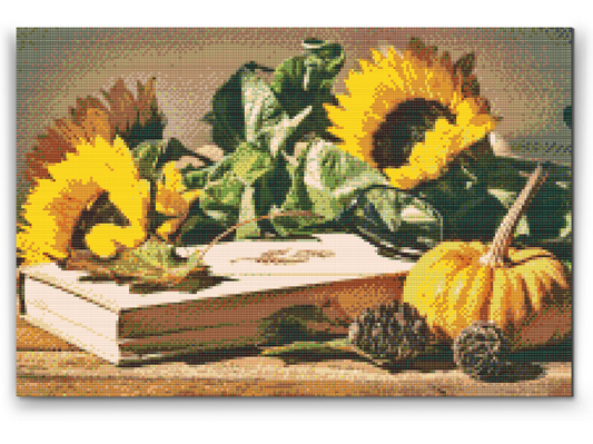 Diamond Paint - Græskar og solsikker